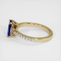 1.03 Ct. Blue Sapphire Ring, 10K Yellow Gold 4