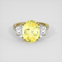 6.12 Ct. Yellow Sapphire Ring, 10K Yellow Gold 1