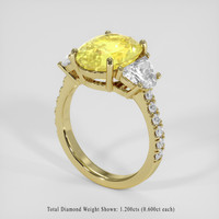 6.12 Ct. Yellow Sapphire Ring, 10K Yellow Gold 2