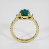 2.21 Ct. Bluish Green Sapphire Ring, 10K Yellow Gold 3