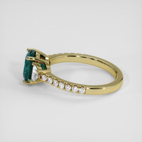 2.21 Ct. Bluish Green Sapphire Ring, 10K Yellow Gold 4