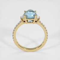 3.48 Ct. Greyish Blue Sapphire Ring, 10K Yellow Gold 3