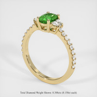 0.73 Ct. Gemstone Ring, 14K Yellow Gold 2