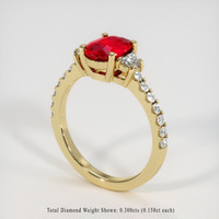 1.41 Ct. Ruby Ring, 14K Yellow Gold 2