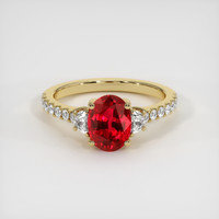 1.97 Ct. Ruby Ring, 14K Yellow Gold 1