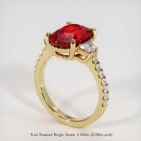 4.09 Ct. Ruby Ring, 14K Yellow Gold 2