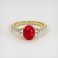 1.50 Ct. Ruby Ring, 14K Yellow Gold 1