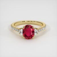 1.39 Ct. Ruby Ring, 14K Yellow Gold 1