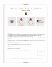 Ruby Ring 6.66 Ct., 14K Yellow Gold Appraisal
