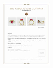 Ruby Ring 4.04 Ct., 14K Yellow Gold Appraisal