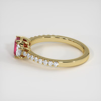 0.71 Ct. Ruby Ring, 14K Yellow Gold 4