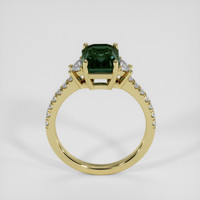 3.41 Ct. Bluish Green Sapphire Ring, 14K Yellow Gold 3