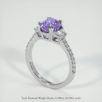 3.56 Ct. Purple Sapphire Ring, 14K Yellow Gold 2