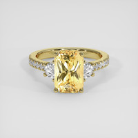 3.53 Ct. Yellow Sapphire Ring, 14K Yellow Gold 1