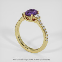2.03 Ct. Purple Sapphire Ring, 14K Yellow Gold 2