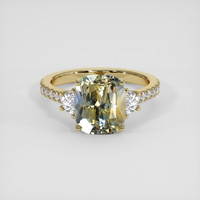 4.01 Ct. Bi Color Sapphire Ring, 14K Yellow Gold 1