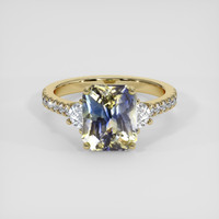 4.13 Ct. Bi Color Sapphire Ring, 14K Yellow Gold 1