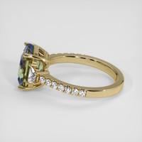 4.13 Ct. Bi Color Sapphire Ring, 14K Yellow Gold 4