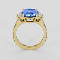 4.04 Ct. Blue Sapphire Ring, 14K Yellow Gold 3