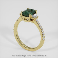 1.86 Ct. Bluish Green Sapphire Ring, 14K Yellow Gold 2