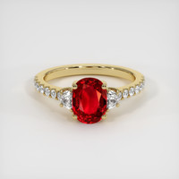 1.53 Ct. Ruby Ring, 14K Yellow Gold 1