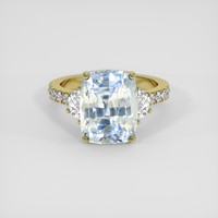 9.06 Ct. Bi Color Sapphire Ring, 14K Yellow Gold 1