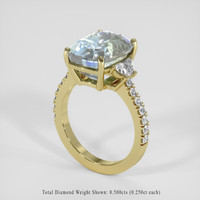9.06 Ct. Bi Color Sapphire Ring, 14K Yellow Gold 2