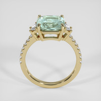 4.45 Ct. Bluish Green Sapphire Ring, 14K Yellow Gold 3