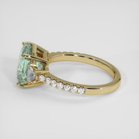 4.45 Ct. Bluish Green Sapphire Ring, 14K Yellow Gold 4
