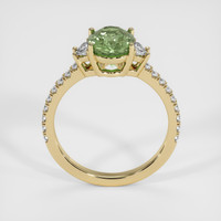 2.21 Ct. Yellowish Green Sapphire Ring, 14K Yellow Gold 3