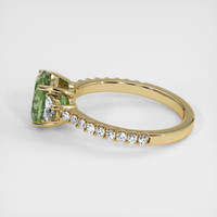 2.21 Ct. Yellowish Green Sapphire Ring, 14K Yellow Gold 4
