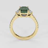 2.78 Ct. Green Sapphire Ring, 14K Yellow Gold 3