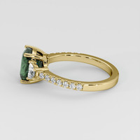 2.78 Ct. Green Sapphire Ring, 14K Yellow Gold 4