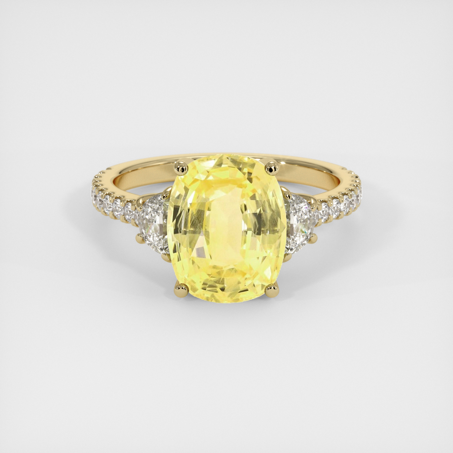 Yellow Sapphire Ring 5.46 Ct. 14K Yellow Gold | The Natural