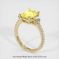 5.46 Ct. Sapphire Ring, 14K Yellow Gold 2