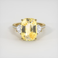 6.05 Ct. Yellow Sapphire Ring, 14K Yellow Gold 1