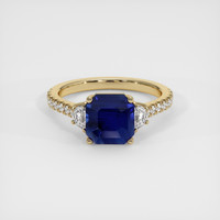 3.22 Ct. Blue Sapphire Ring, 18K Yellow Gold 1