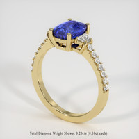 1.97 Ct. Blue Sapphire Ring, 18K Yellow Gold 2