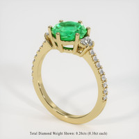 1.61 Ct. Emerald Ring, 18K Yellow Gold 2