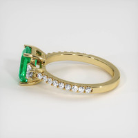 1.35 Ct. Emerald Ring, 18K Yellow Gold 4
