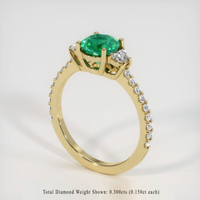 1.00 Ct. Emerald Ring, 18K Yellow Gold 2