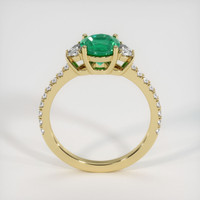 1.00 Ct. Emerald Ring, 18K Yellow Gold 3