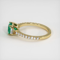 1.00 Ct. Emerald Ring, 18K Yellow Gold 4