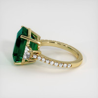 9.21 Ct. Emerald Ring, 18K Yellow Gold 4