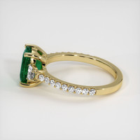 1.38 Ct. Emerald Ring, 18K Yellow Gold 4