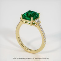 2.79 Ct. Emerald Ring, 18K Yellow Gold 2