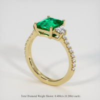 1.68 Ct. Emerald Ring, 18K Yellow Gold 2