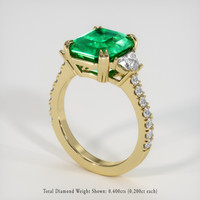 2.81 Ct. Emerald Ring, 18K Yellow Gold 2