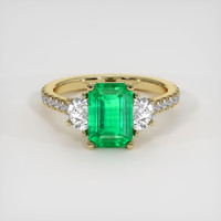 1.75 Ct. Emerald Ring, 18K Yellow Gold 1