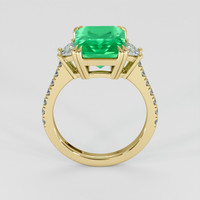 3.92 Ct. Emerald Ring, 18K Yellow Gold 3